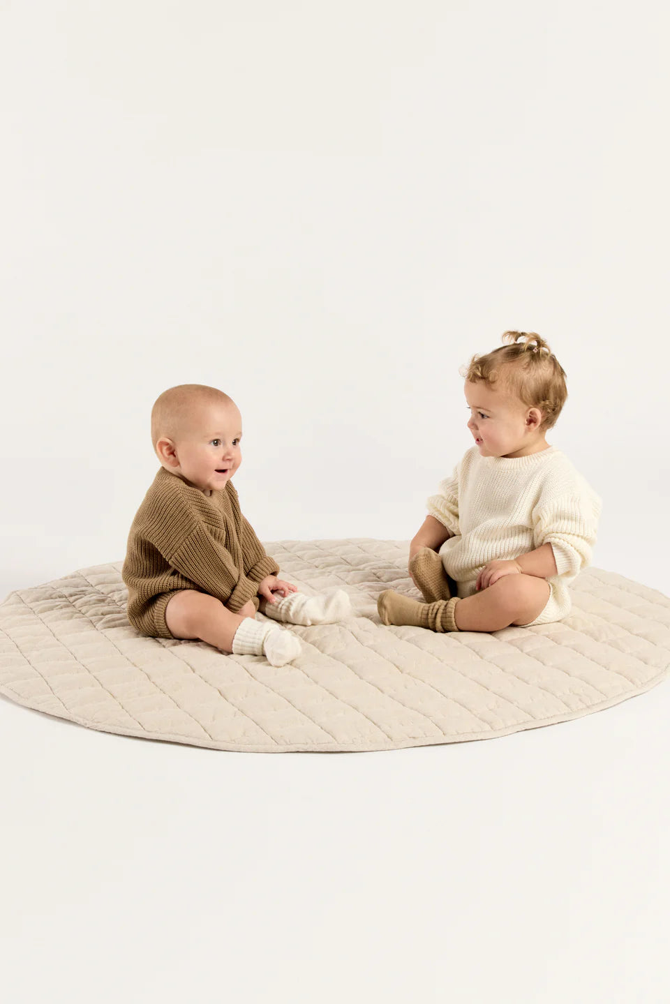 Baby Scrunch Grip Sock - Cream
