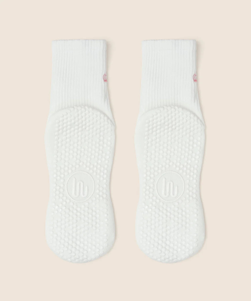 Crew Non Slip Grip Socks - Pink Crown