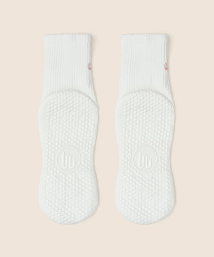 Crew Non Slip Grip Socks - Pink Crown