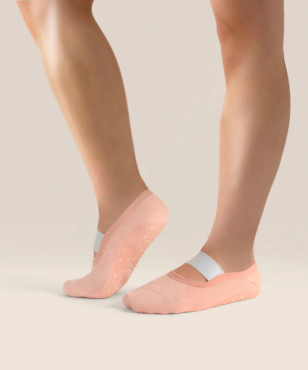 Ballet Non Slip Grip Socks - Fondant Pink