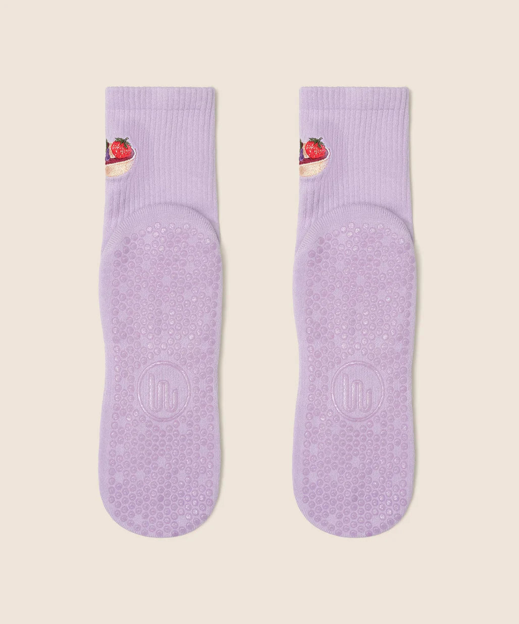 Crew Non Slip Grip Socks - Acai Bowl