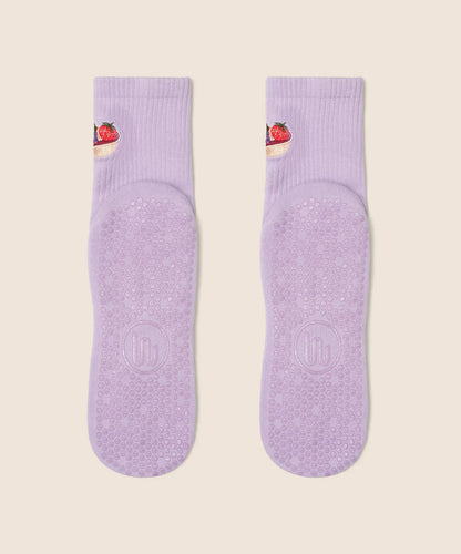 Crew Non Slip Grip Socks - Acai Bowl