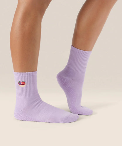 Crew Non Slip Grip Socks - Acai Bowl