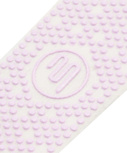 Crew Non Slip Grip Socks - Pilates Club Ivory