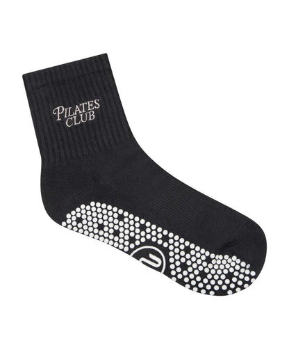 Crew Non Slip Grip Socks - Pilates Club Ink