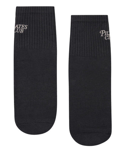 Crew Non Slip Grip Socks - Pilates Club Ink
