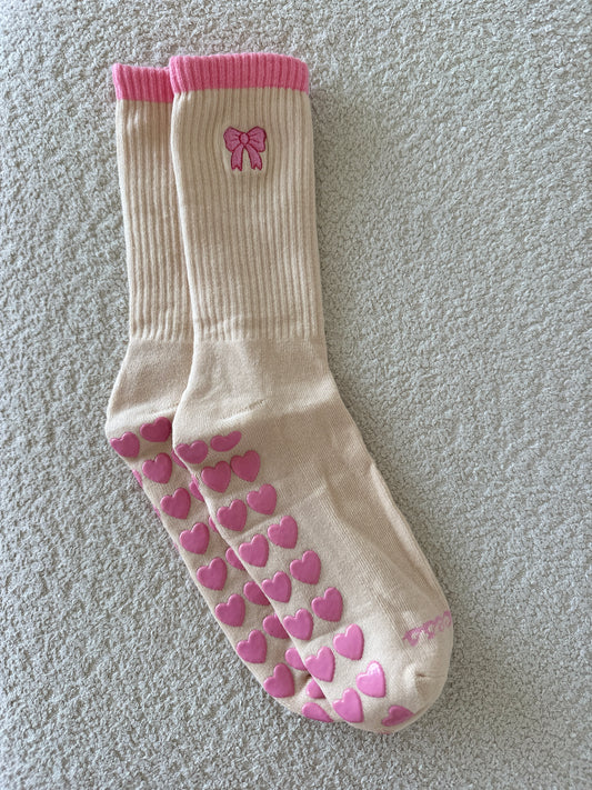 Super Grip Socks Beige