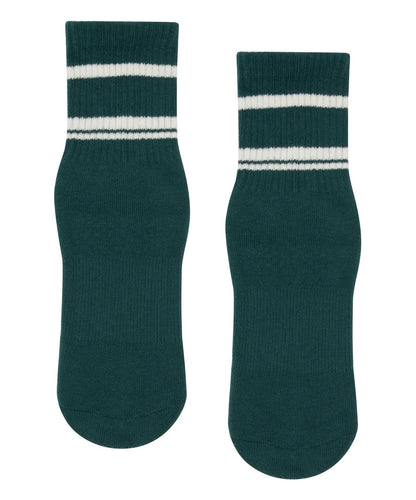 Crew Non Slip Grip Socks - Forest Flow