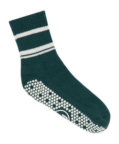 Crew Non Slip Grip Socks - Forest Flow