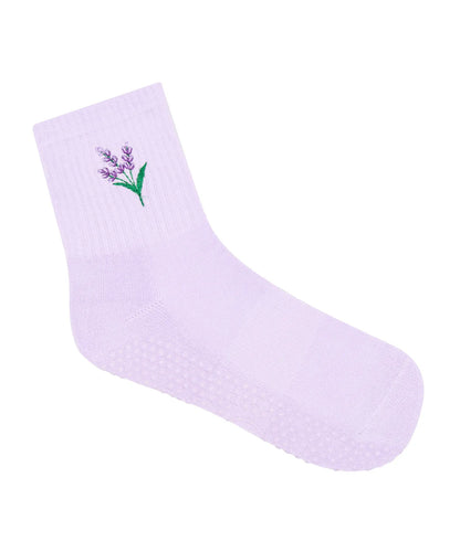 Crew Non Slip Grip Socks - Lavender Haze