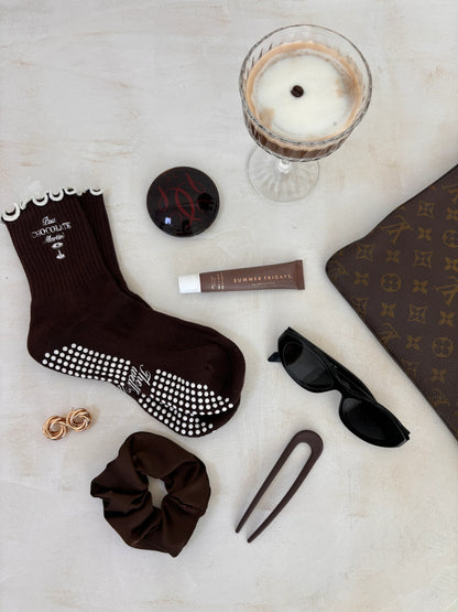 Chocolate Martini Grip Socks