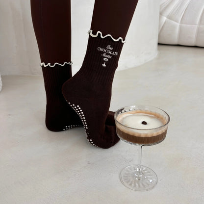 Chocolate Martini Grip Socks