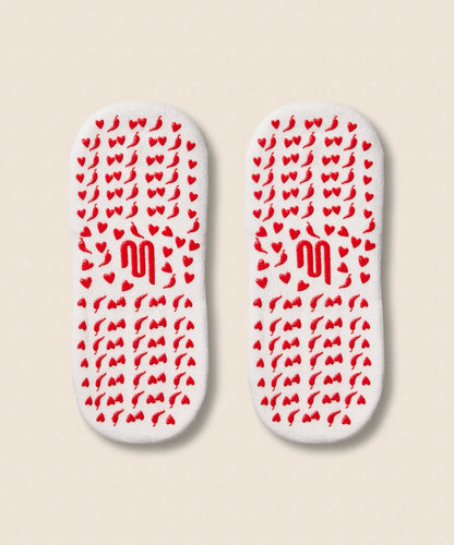Classic Low Rise Grip Socks - Spicy Chilli